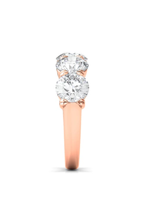 Shop Hautecarat 5-stone Lab Created Diamond Anniversary Ring In Rose Gold