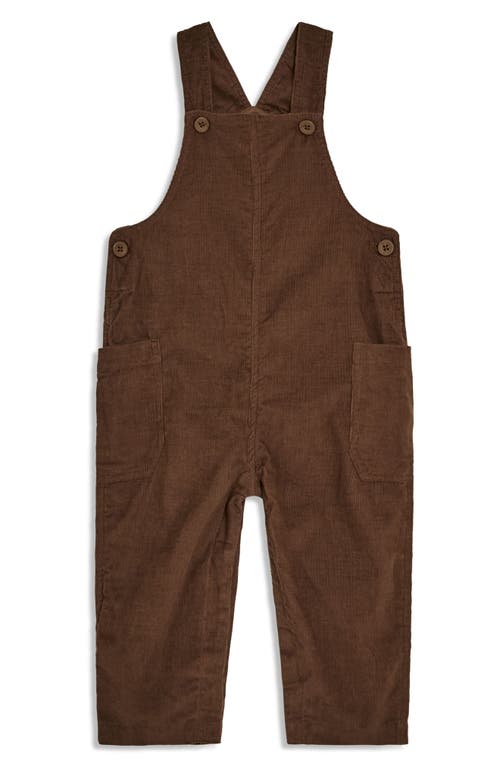 Shop Jojo Maman Bébé Jojo Maman Bebe Stripe Long Sleeve Cotton T-shirt & Corduroy Overalls Set In Brown