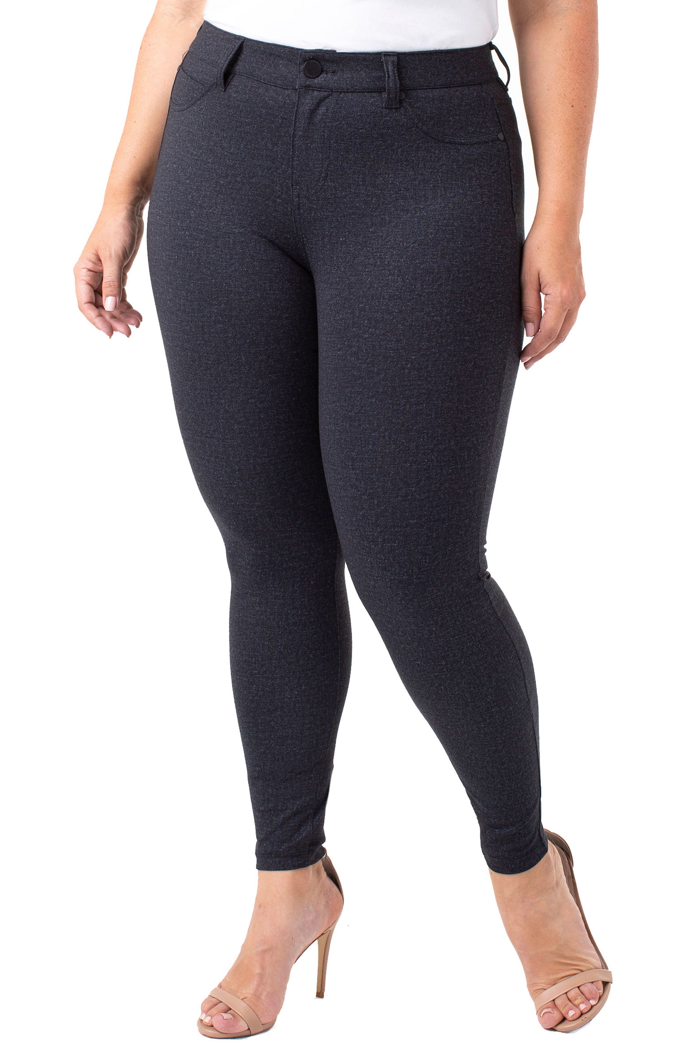 Plus Size Liverpool Madonna Leggings, Grey
