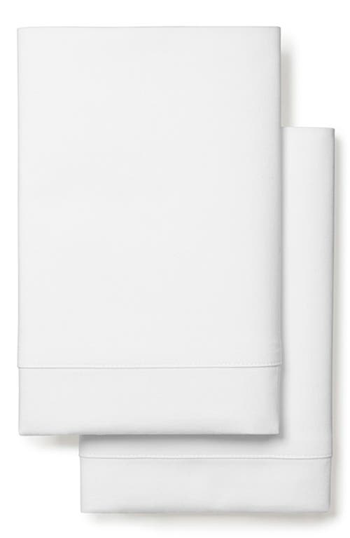 Boll & Branch Set of 2 Percale Hemmed Pillowcases in White at Nordstrom