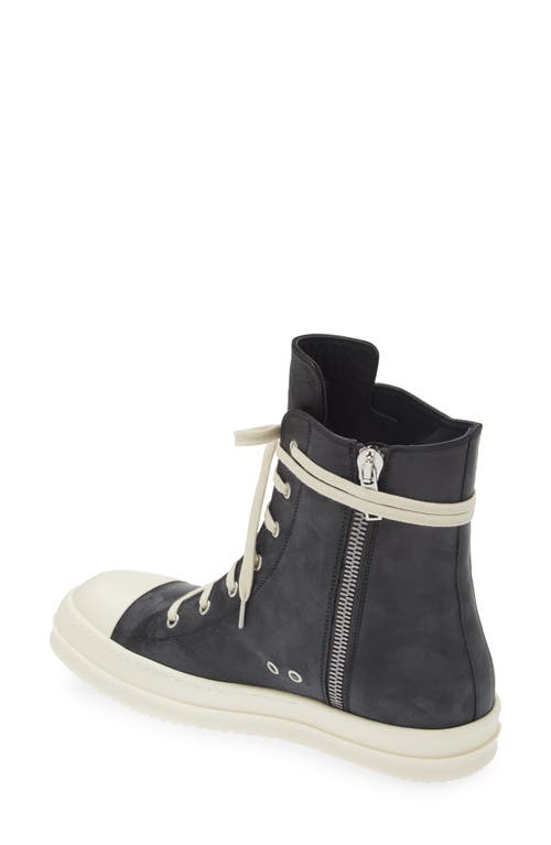 Shop Rick Owens Lido High Top Sneaker In Black/milk/milk