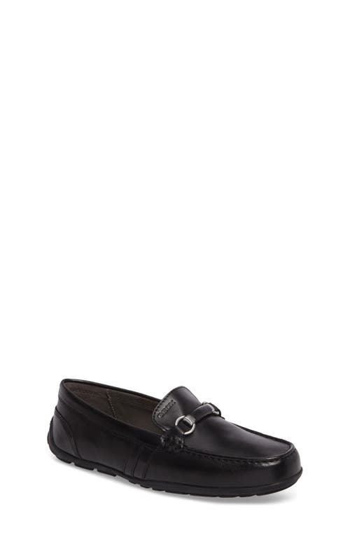 Geox Fast 3 Bit Loafer In Black/black