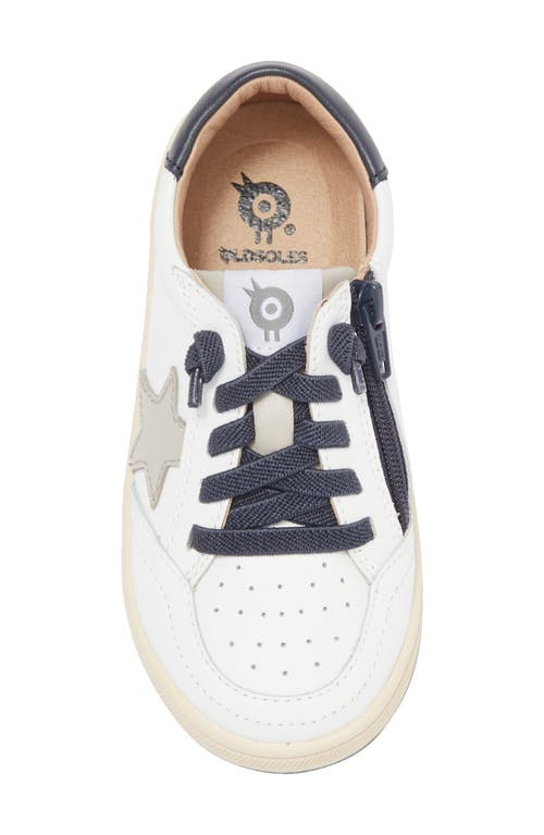 Shop Old Soles Kids' Platinum Runner Sneaker In Snow/navy/gris