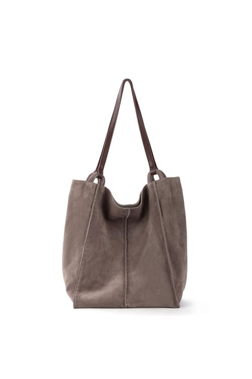 The Sak Los Feliz Tall Tote Bag In Mushroom Suede