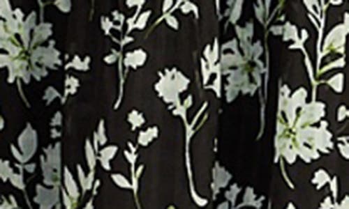 Shop En Saison Emory Floral Print Midi Dress In Black Pear