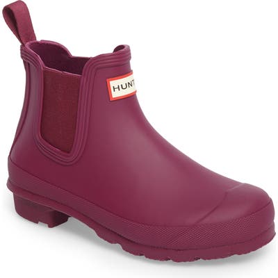 Hunter Original Waterproof Chelsea Rain Boot, Purple