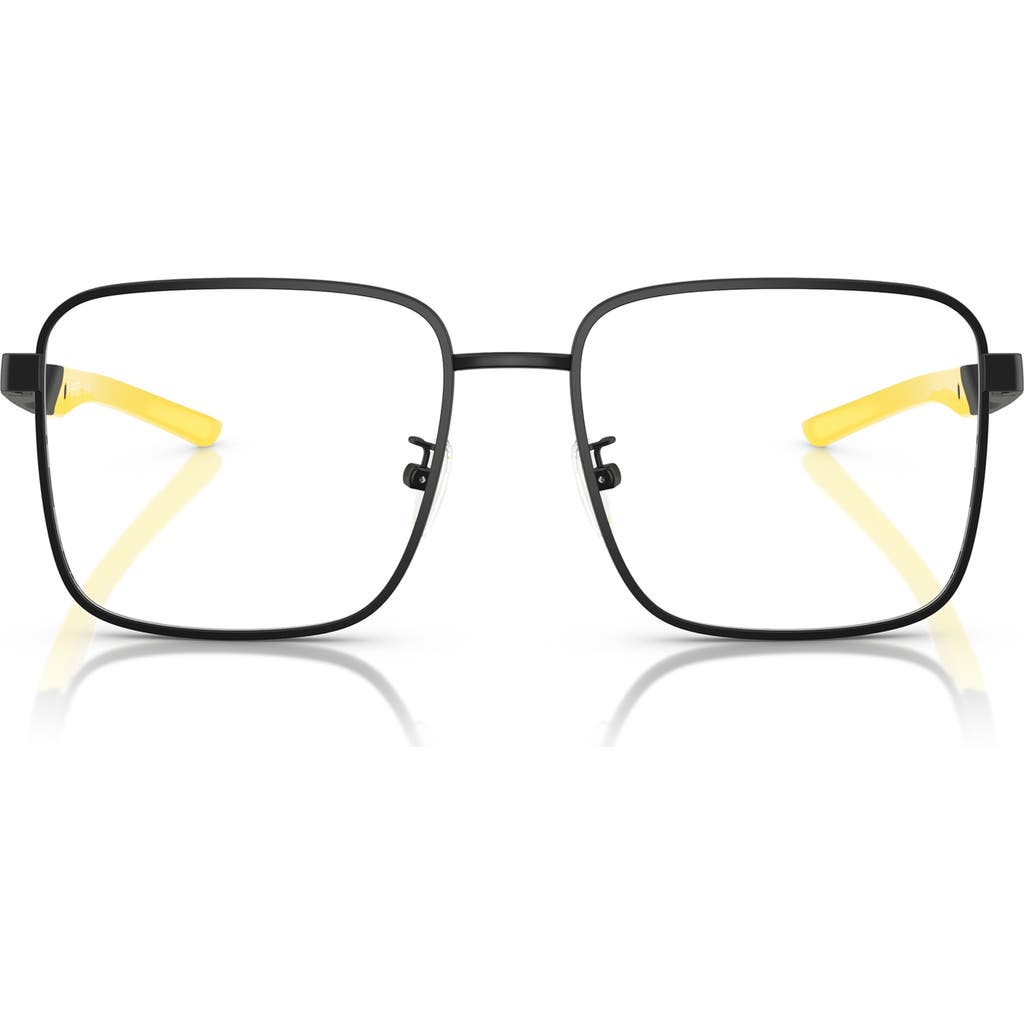 Scuderia Ferrari 54mm Square Optical Glasses In Black