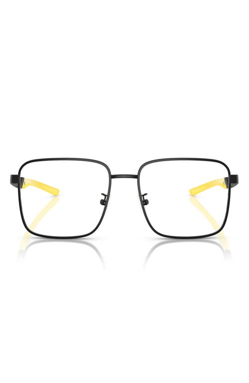 Scuderia Ferrari 56mm Square Optical Glasses In Black White