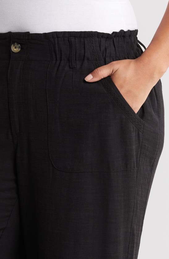 Wit & Wisdom Sky Rise Paperbag Waist Pants In Black