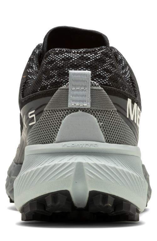 Shop Merrell Agility Peak 5 Running Shoe In Black/granite