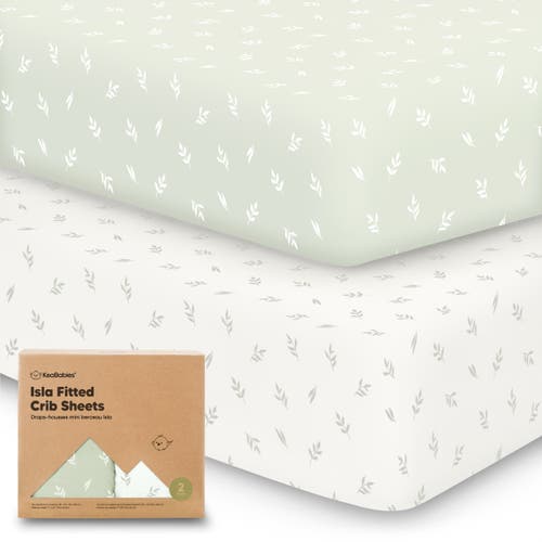 Keababies Soothe Fitted Mini Crib Sheet In Herb