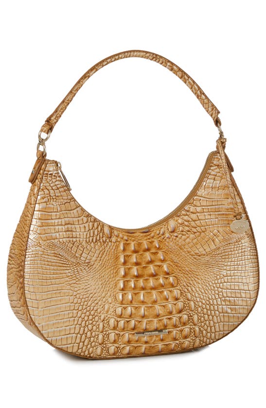 Brahmin Bekka Croc Embossed Leather Shoulder Bag - Dune