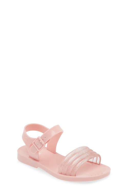 Mini Melissa Kids' Mar Wave Sandal In Pink/glitter Pink