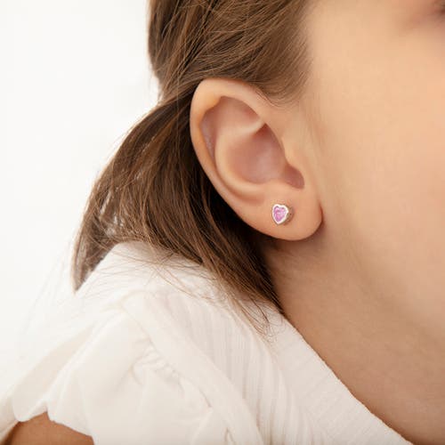 In Season Jewelry Cubic Zirconia Birthstone Heart Earrings In October