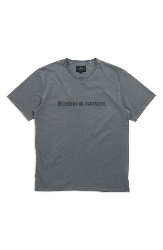 Rodd & Gunn Thomsons Crossing Embroidered Logo T-shirt In Pewter