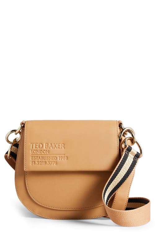 Ted Baker London Jorjey Flower Eyelet Flap Crossbody Bag in Natural