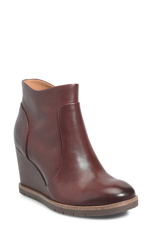 Söfft Maguire Waterproof Wedge Bootie In Bourbon Red
