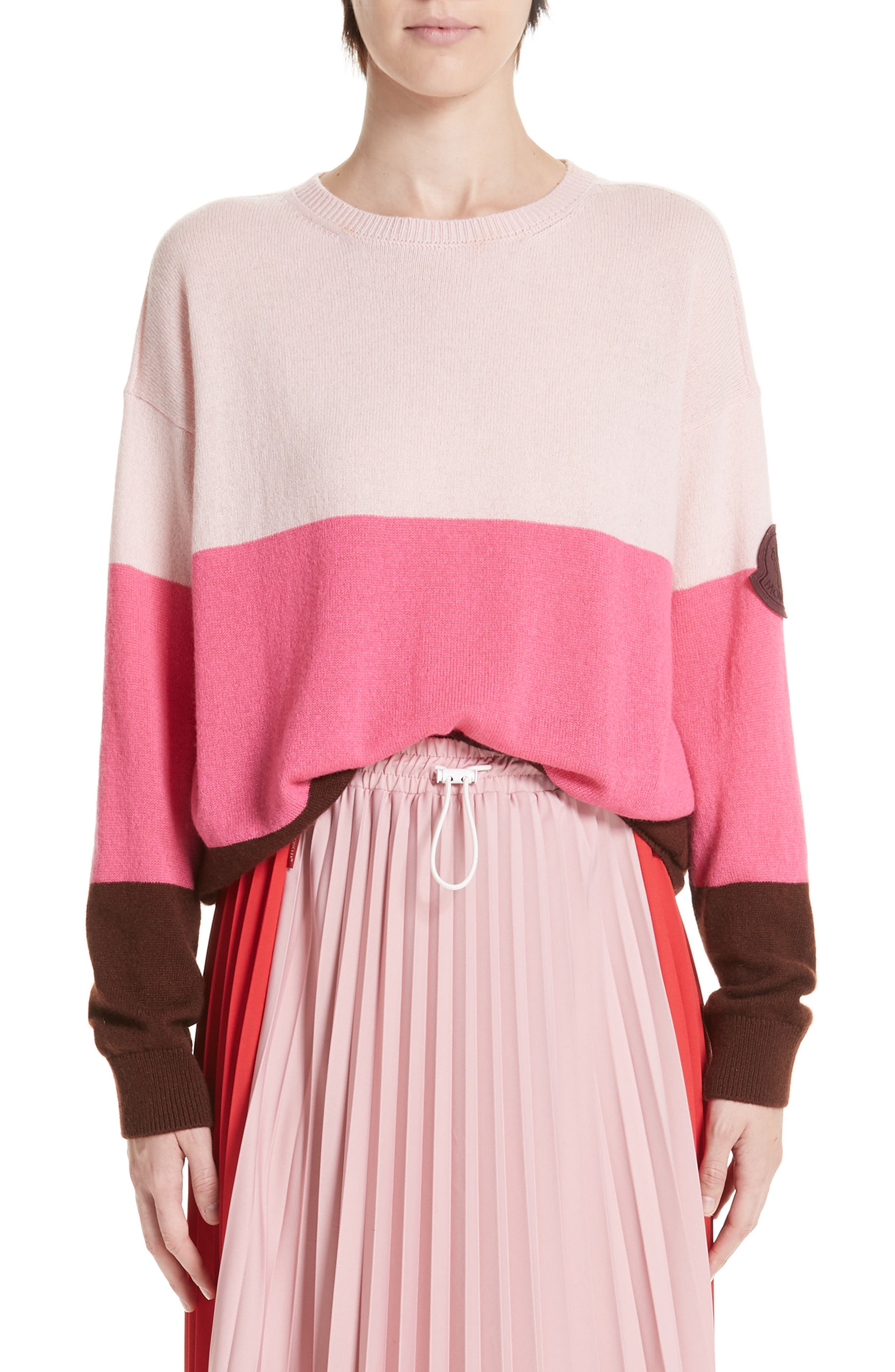 moncler pink sweater