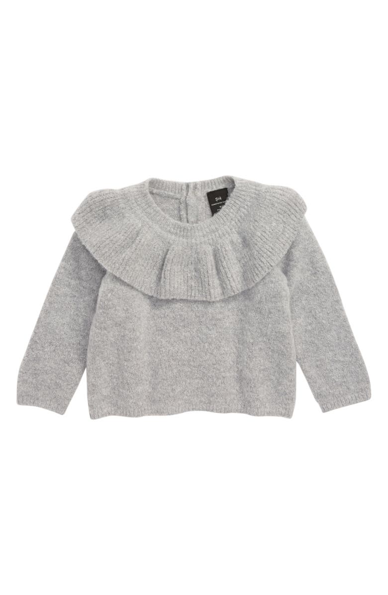 Something Navy Ruffle Neck Sweater (Baby) (Nordstrom Exclusive) | Nordstrom