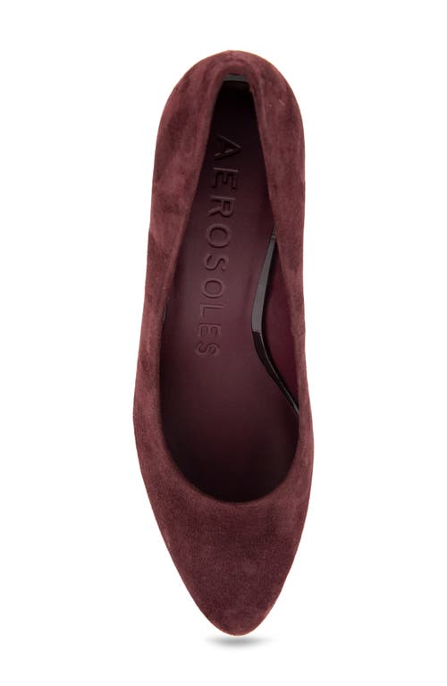 Shop Aerosoles Betsy Pump In Deep Aubergine Suede