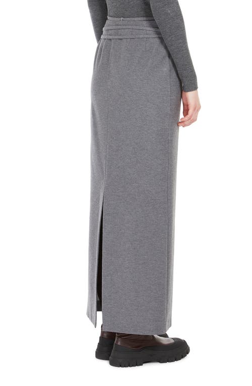 Shop Weekend Max Mara Furetto Stretch Cotton Jersey Maxi Skirt In Medium Grey