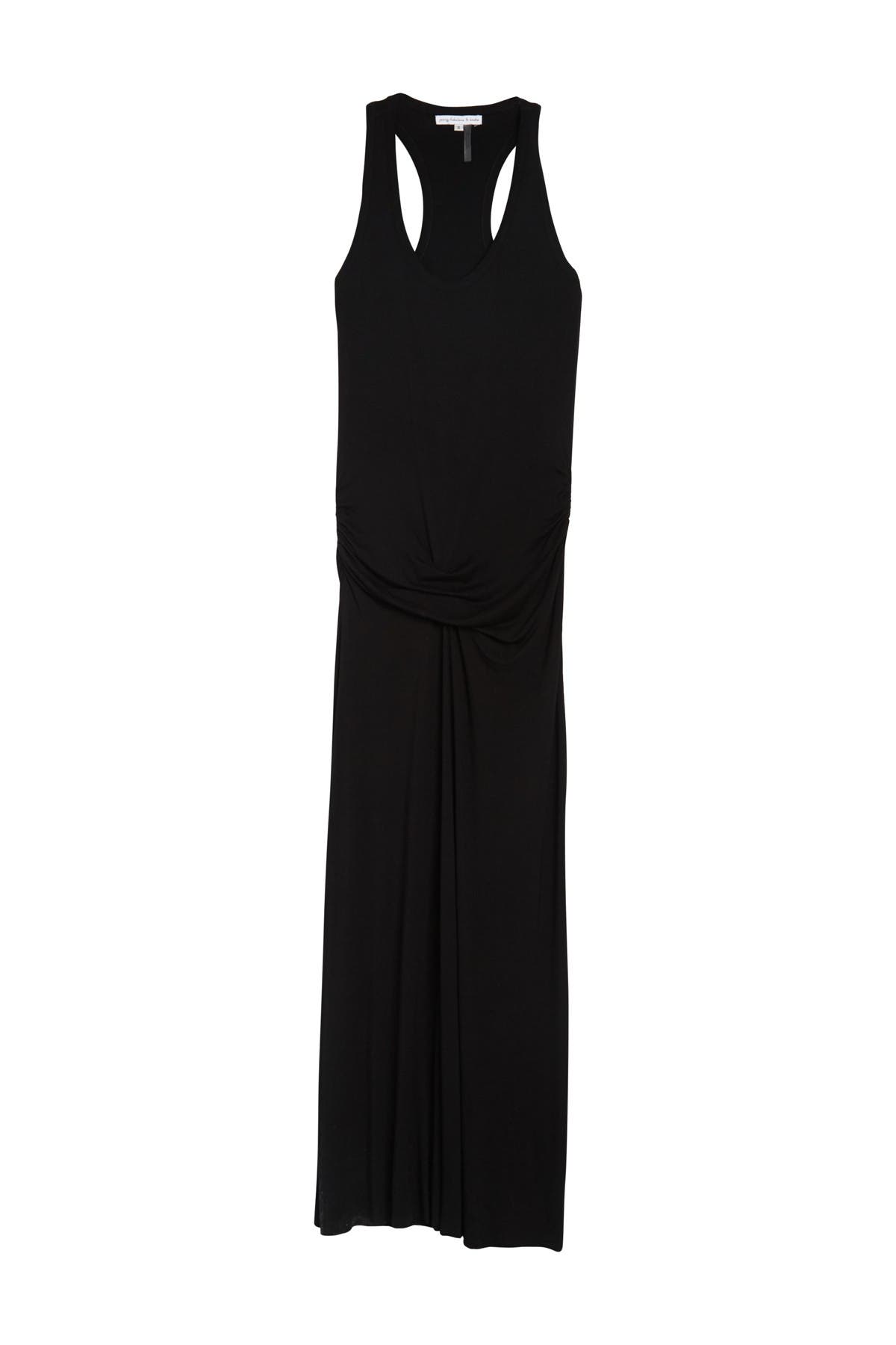 racerback ruched maxi dress
