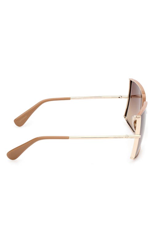 Max Mara Menton 59mm Cat Eye Sunglasses In Gold/camel Brown/grad Brown