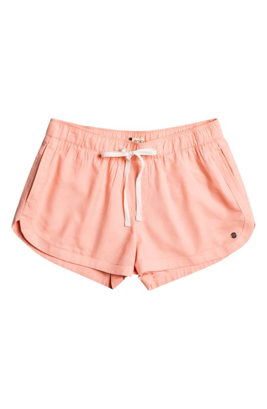 Roxy New Impossible Love Shorts In Peach Bud