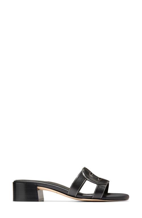 Shop Cole Haan Chrisee Block Heel Slide Sandal In Black Ltr