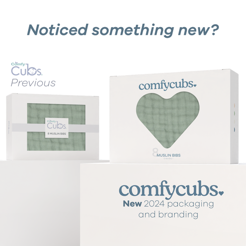 Comfy Cubs Muslin Bibs In Fern