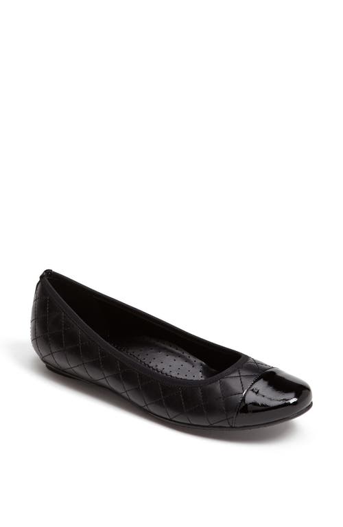 Vaneli 'serene' Flat In Black Nappa/black Patent