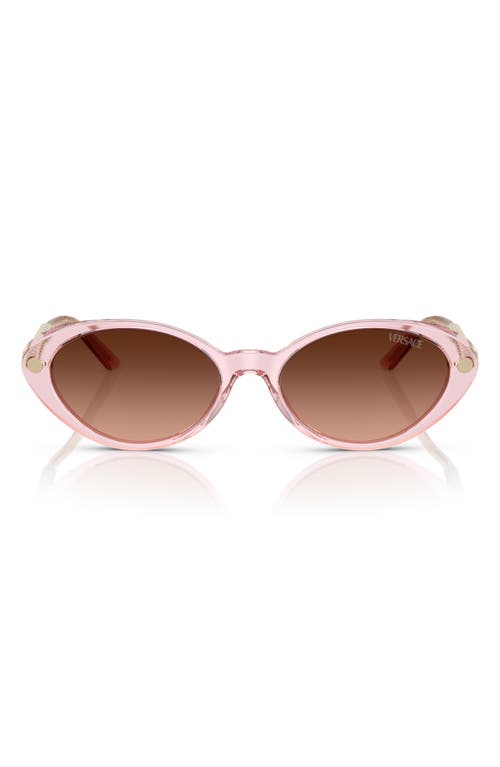 Versace 54mm Gradient Oval Sunglasses in Pink Gradient at Nordstrom