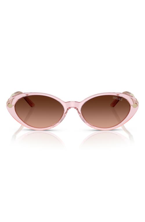 Shop Versace 54mm Oval Sunglasses In Pink Gradient