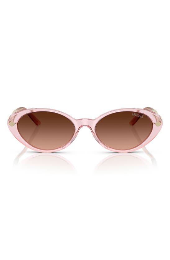 Versace 54mm Gradient Oval Sunglasses In Pink Gradient