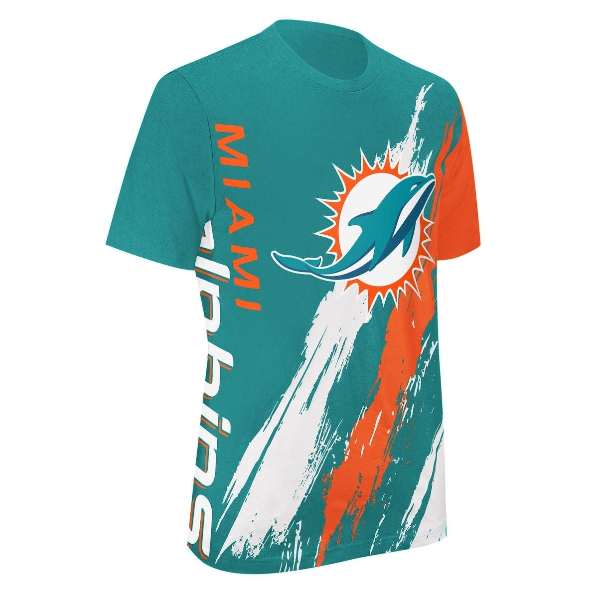 Men's Starter Aqua Miami Dolphins Clutch Hit Long Sleeve T-Shirt Size: Medium