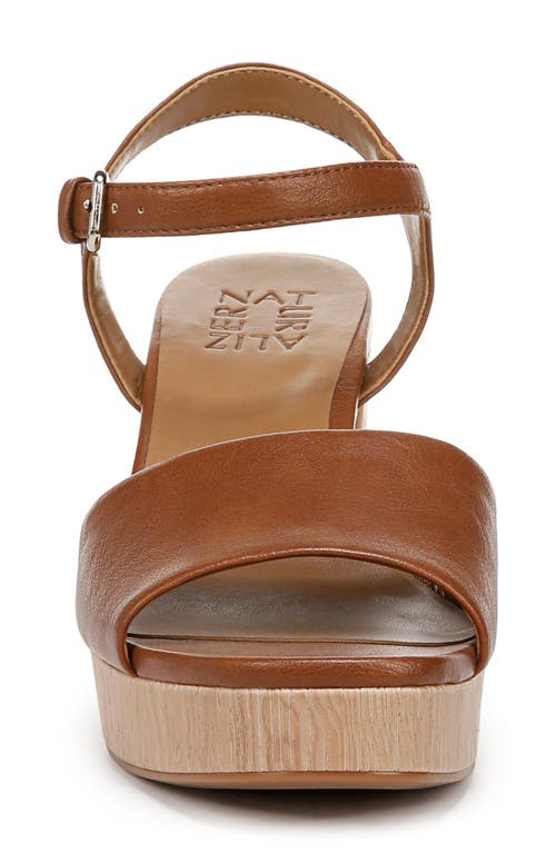 Naturalizer Lilly Platform Sandals In English Tea Faux Leather