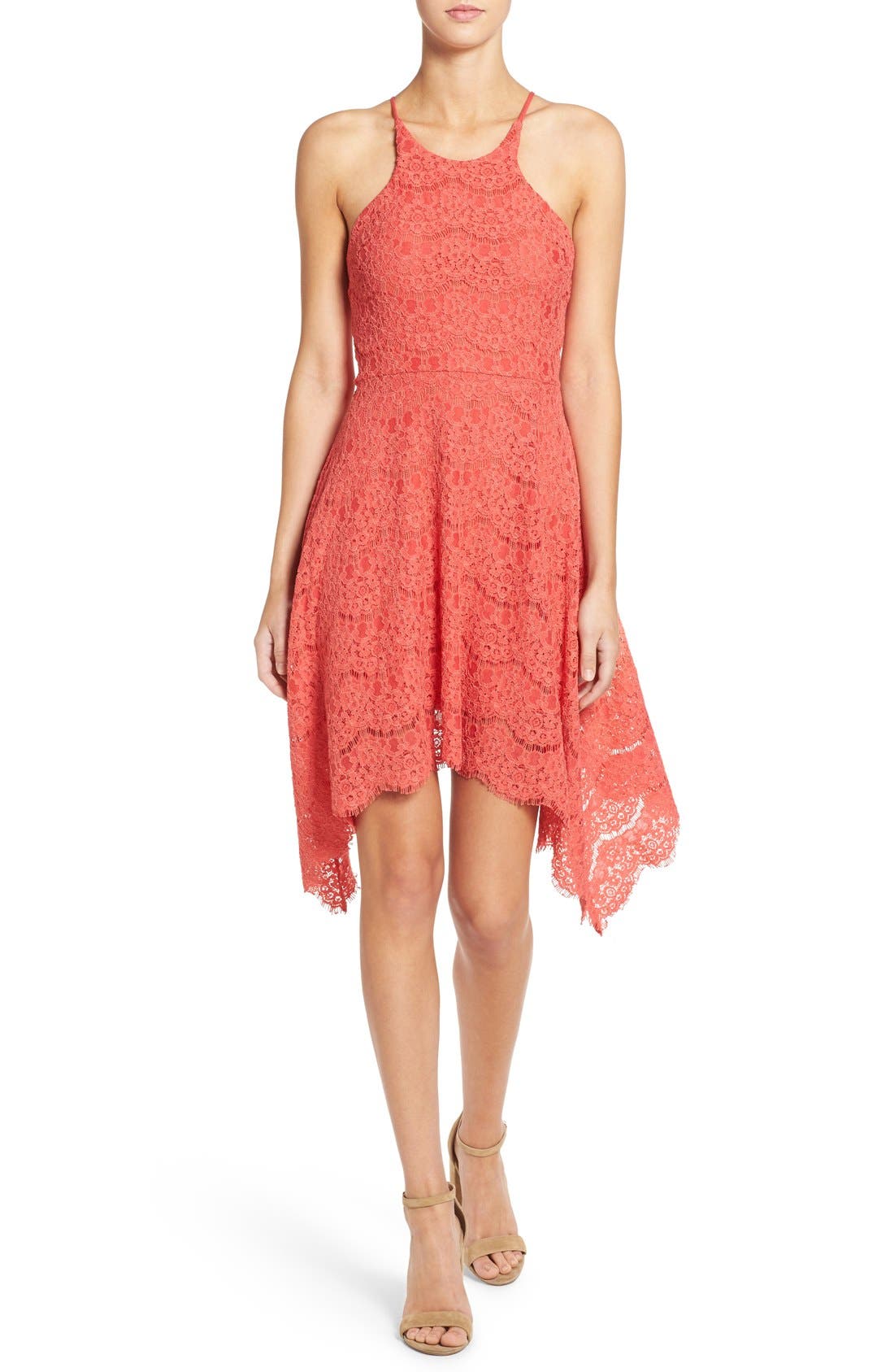 Love, Fire Lace Handkerchief Hem Dress Nordstrom