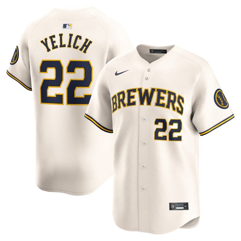 Shop Nike Christian Yelich Cream Milwaukee Brewers Home Limited Player Jersey