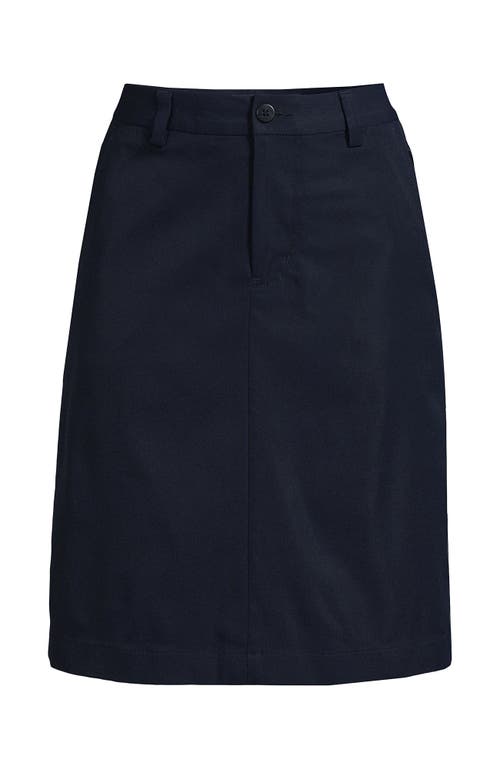 Lands' End School Uniform Active Chino Skort Top Of The Knee In Classic Navy