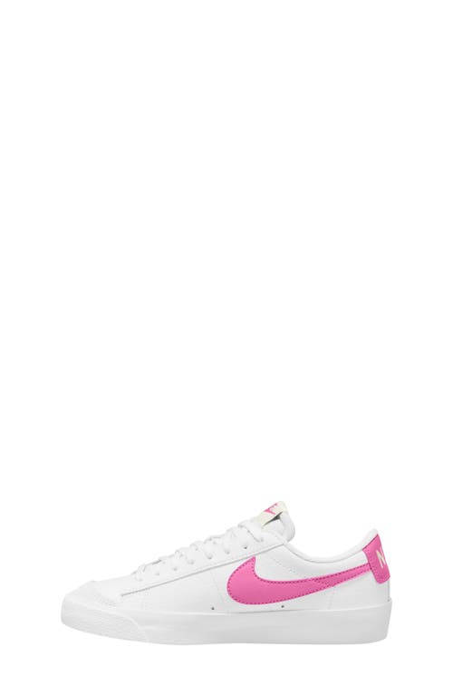 Shop Nike Kids' Blazer Low '77 Low Top Sneaker In White/playful Pink/sail