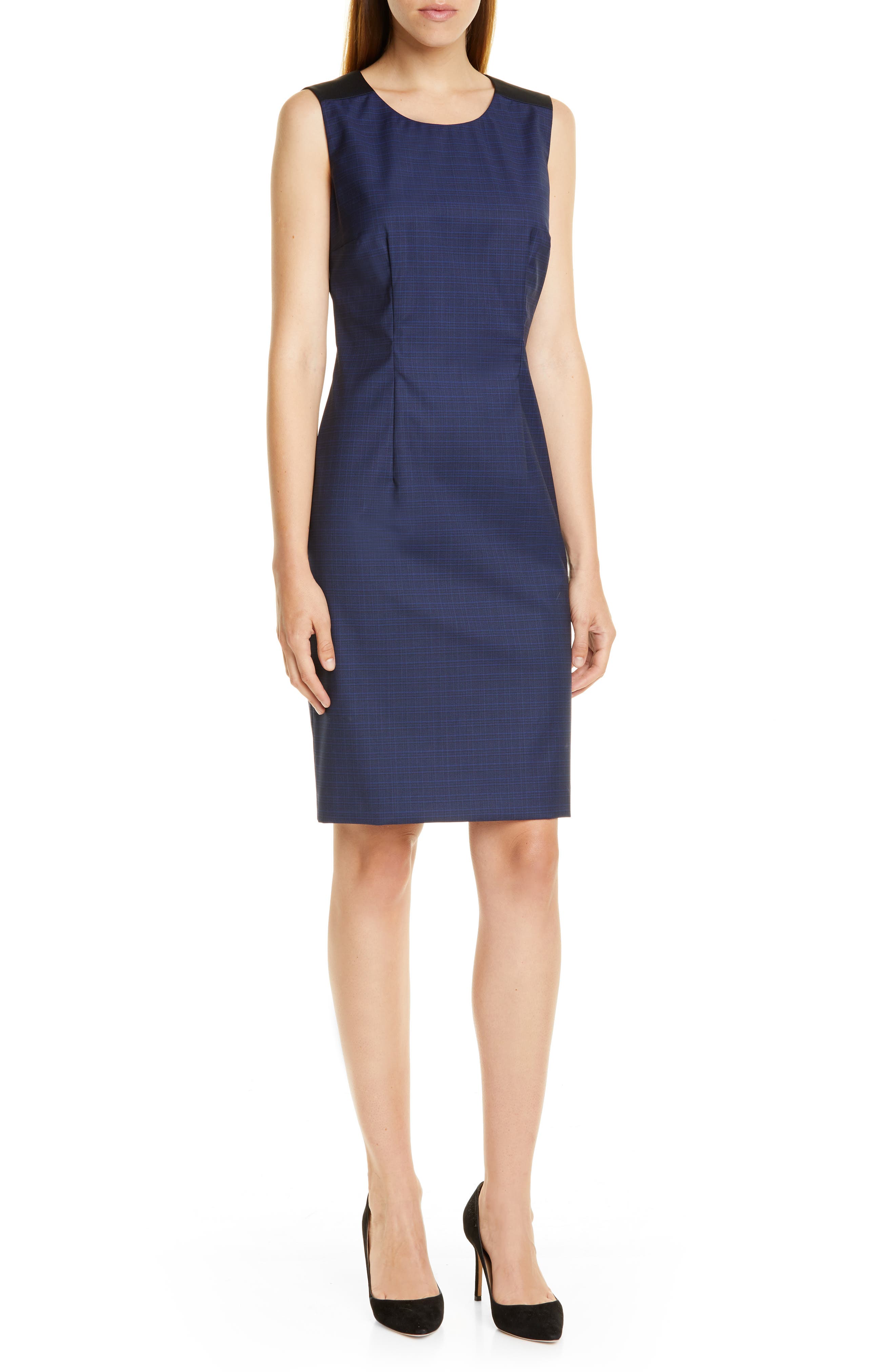 Petite Boss Dristie Wool Sheath Dress, P - Blue (Regular & Petite) (Nordstrom Exclusive)