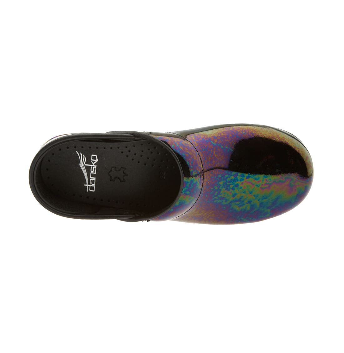 dansko professional petrol patent leather clog