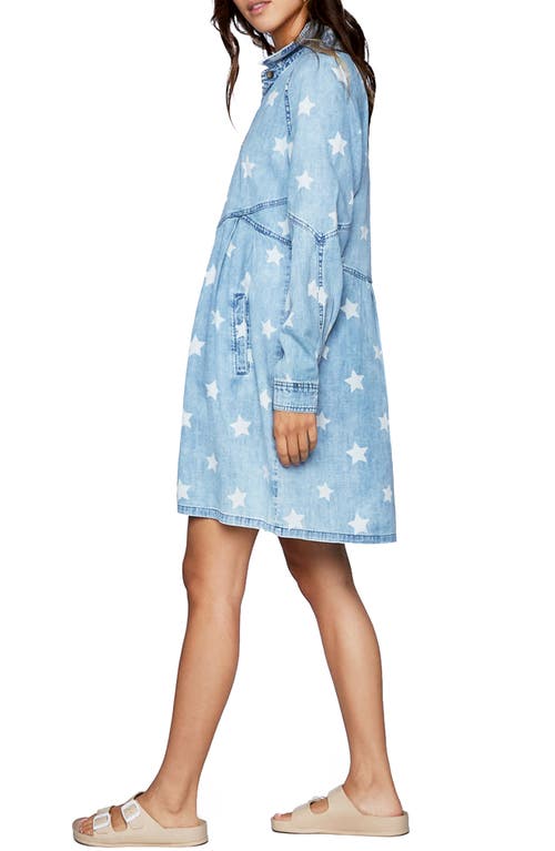 BILLY T BILLY T STAR PRINT DENIM SHIRTDRESS