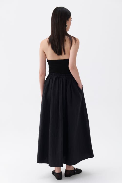 Shop Nocturne Button Accessorized Midi Skirt In Black