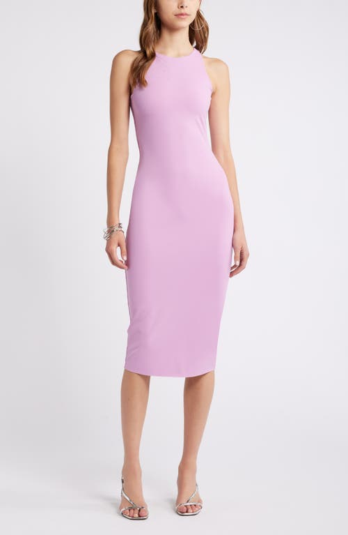 Open Edit Smooth Edit Sleeveless Body-con Midi Dress In Pink Gale