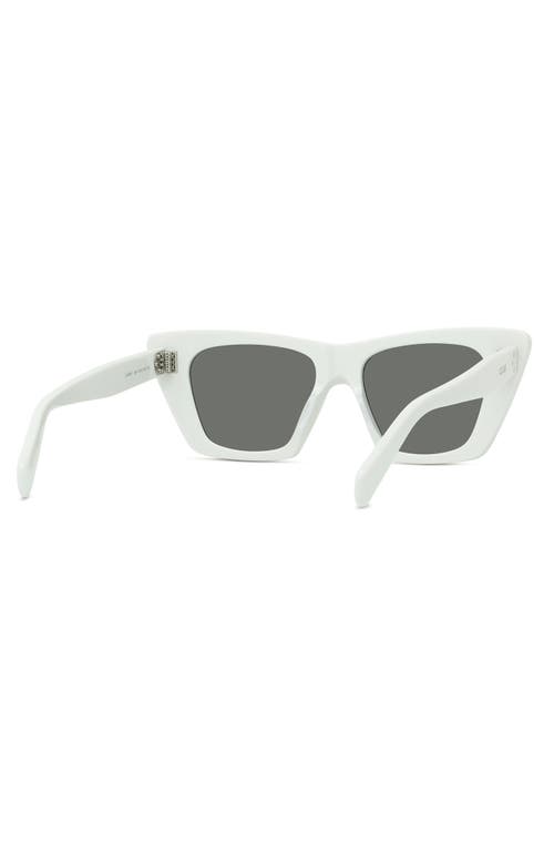 Shop Celine 51mm Cat Eye Sunglasses In Ivory/smoke