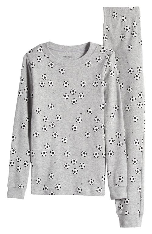 Petit Lem Kids' Sports Print Organic Cotton Fitted Two-Piece Pajamas at Nordstrom,