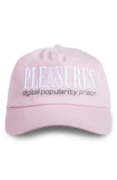 Pleasures Digital Embroidered Snapback Baseball Cap In Pink