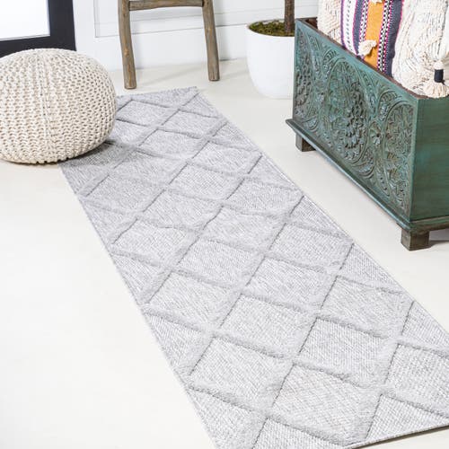 JONATHAN Y JONATHAN Y SALINES DIAMOND TRELLIS INDOOR/OUTDOOR AREA RUG