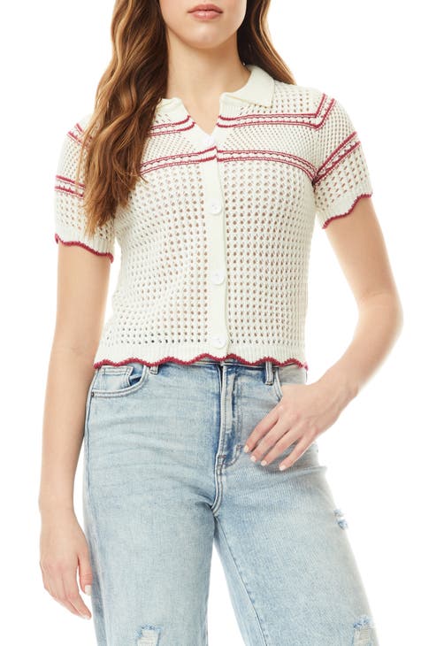 Urban Outfitters Out From Under Rain Snap Front Cropped Henley Top